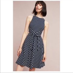 Anthropologie Hutch Kinsley Stripe Cutout Dress Xs